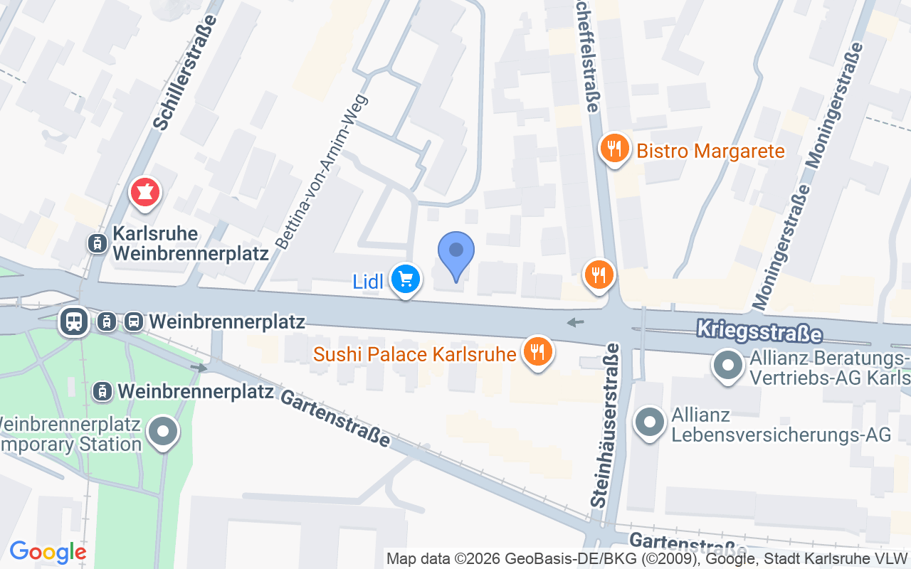 Zuhause mit 26 Zimmern in einem sanierten Denkmal in Karlsruhe