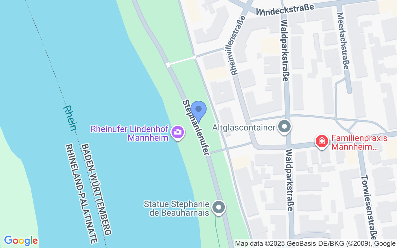 Stephanien Ufer in erster Reihe am Rhein 3-Zimmer, modernisiert, provisionsfrei