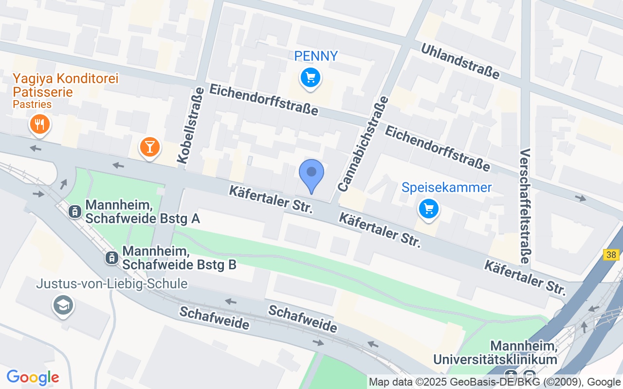 Helle 2-Raum-Wohnung mit 2 Balkonen in Mannheim
